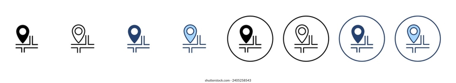 Maps and pin icon vector. location sign and symbol. geo locate, pointer icon.