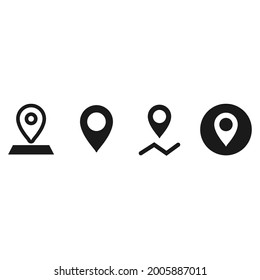 Pestaña de mapas. Icono de mapa de ubicación del vector de ilustración. Par de ubicación. Vector de icono de pines. Color modificable y modificable. Diseño minimalista y sencillo.
