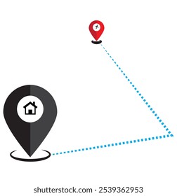 Maps pin. Location pin. Pin icon vector. Location map icon . eps 10