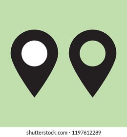 Maps pin. Location map icon. Location pin. Pin icon vector.