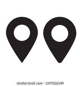 Maps pin. Location map icon. Location pin. Pin icon vector.