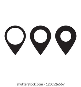 Maps pin. Location map icon. 