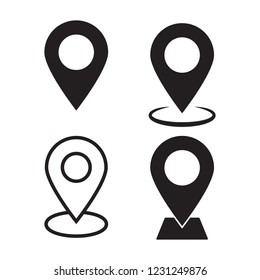 Maps pin. Location map icon. 