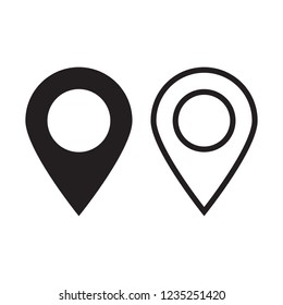 Maps pin. Location map icon. Location pin. Pin icon vector.