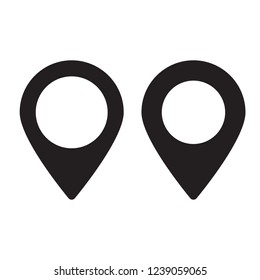Maps pin. Location map icon.