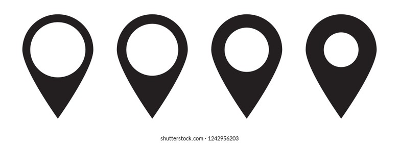 Maps pin. Location map icon.