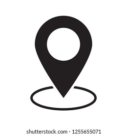 Maps pin. Location map icon.