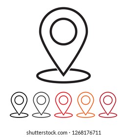 Maps pin. Location map icon.