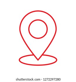 Maps pin. Location map icon.