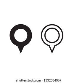 Maps pin. Location map icon.