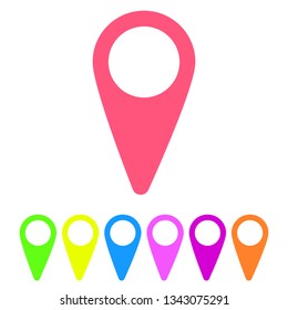 Maps pin. Location map icon.