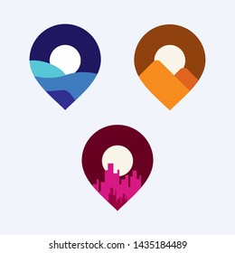 maps pin. Location map icon. Location pin. Pin icon vector.
