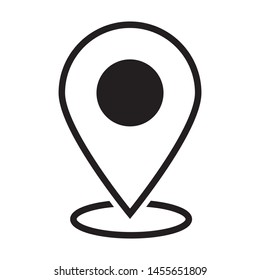 Maps pin. Location map icon.