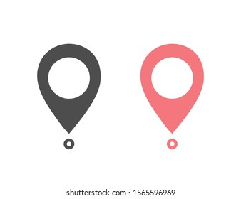 Maps pin. Location map icon set. Location pin. Pin icon vector.