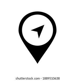Maps pin. Location pin. Location map icon. Pin icon vector isolated on white background