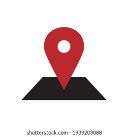 Maps pin. Location pin. Location map icon. Pin icon vector isolated on white background