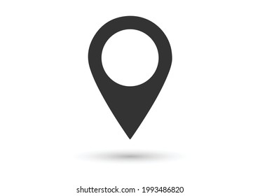 Maps pin. Location map icon. Location pin. Pin icon vector.