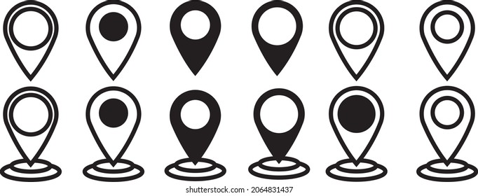 Pestaña de mapas. Icono de mapa de ubicación.