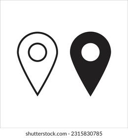 maps pin. Location map icon.