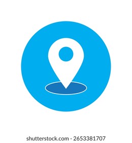 Alfiler de mapas. Icono de mapa de Locación.