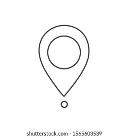 Maps pin. Location map line icon. Location pin. Pin icon vector.