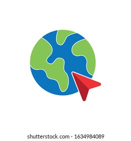 Maps with pin location marker vector illustration. Flat Maps vector line art illustration for icon, logo, symbol, sign, web, UI. Vector illustration of Maps isolated on white background.