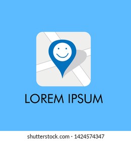 Maps pin logo icon for travel Location application