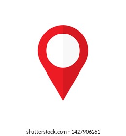 Maps pin. Red location map icon. Vector gps marker symbol. Navigation icon symbol- Vector