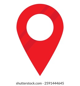 Maps pin. Red location map icon.