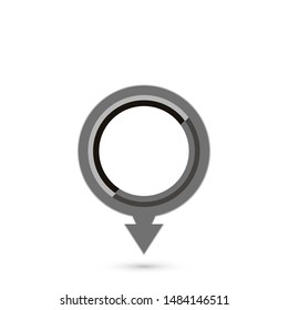 Maps pin vector. Location map icon.