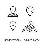Maps and pins vector icons. Make your own custom location pin icon. Navigation and route concept illustration. Vector icon for contact web page