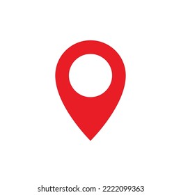 maps point icon red template 