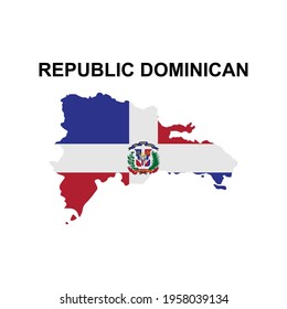 maps of Republic Dominican icon vector sign symbol