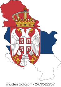 Karten von Serbien LOGO VEKTORGRAFIK