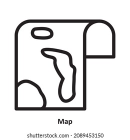 Maps. simple icon design, best used for banner, flayer, or web application. Editable stroke with EPS 10 file format