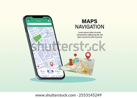 maps smart city icon logo sign gps online service cargo rider way vacation modern app vector apple waze tech poster world place share
