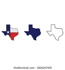 maps of Texas country icon vector symbol