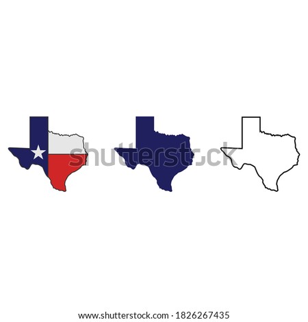 maps of Texas country icon vector symbol