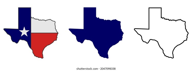 maps of Texas icon, maps of Texas vector sign symbol illustrations