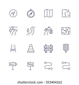 Maps and travel icons