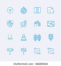 Maps and travel icons
