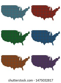 Maps of the USA with small rhombs