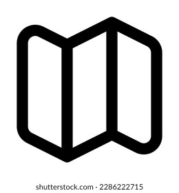maps of user interface outline icon set