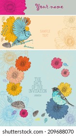 Maps in a vector with birds and colors. Texture can be used for a web site, backgrounds, invitations.