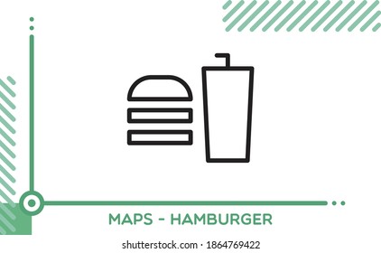 Karte Vektorsymbol des Food Hamburger