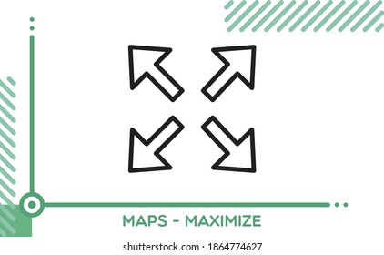 Maps Vector Icon Size Maximize
