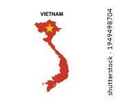 maps of Vietnam with national flags icon vector sign symbol