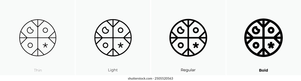 mapuche icon. Thin, Light Regular And Bold style design isolated on white background