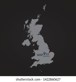 map-united Kingdom .Vector illustration eps 10.