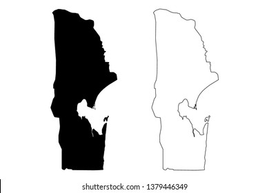 Maputo Province (Provinces of Mozambique, Republic of Mozambique) map vector illustration,  sketch Maputo map